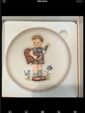 1987 HUM 737 Valentine Joy Second Edition Plate vintage w box